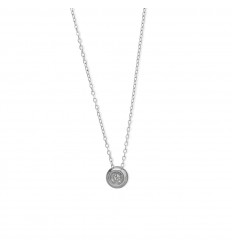 Colgante en oro blanco 18 quilates con un diamante talla brillante