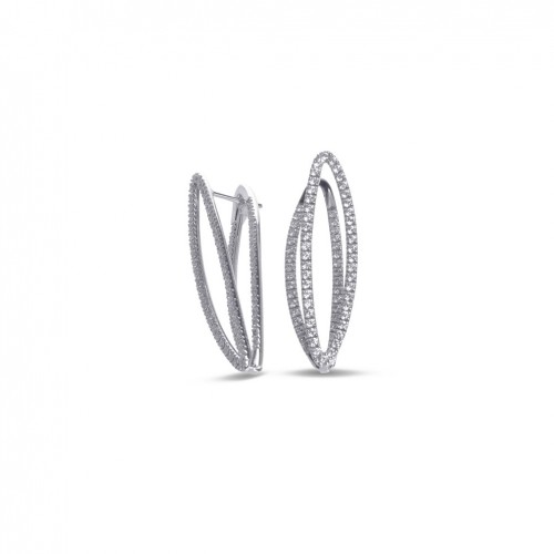Arracades en or blanc de 18 quirats amb 156 diamants talla brillant