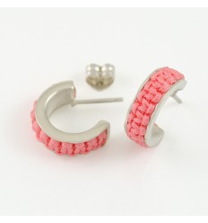 Earrings silver Mikrama pink AR5009MI01