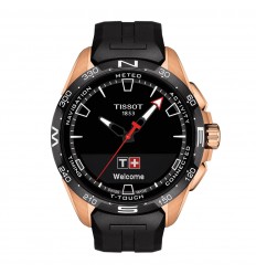 Tissot T-Touch Connect Solar rose gold PVD black strap T1214204705102