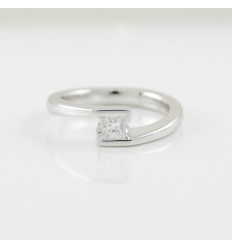 Ring Solitaire white gold with diamond A4533