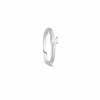 Anillo fino en oro blanco 18 K con 1 diamante talla brillante HSI 0,18 cts