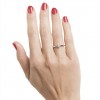Anillo fino en oro blanco 18 K con 1 diamante talla brillante HSI 0,18 cts