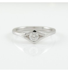 Ring Solitaire white gold with diamond A5510