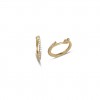18 carat rose gold hoop earrings with 24 brilliant cut diamonds