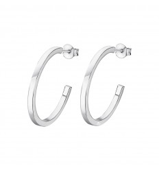 Lotus Silver half hoop earrings LP3203-4/2 in sterling silver
