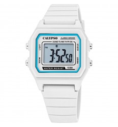 Rellotge Calypso Digital Crush K5805/1 quars color blanc