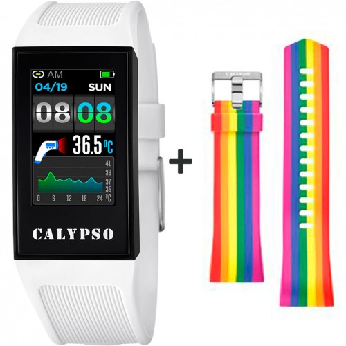 Calypso Digital Smartwatch white silicone strap K8501/1