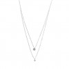 Collaret en or blanc de 18 quirats amb 5 diamants talla brillant
