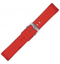 Red silicone strap Tissot T-Touch Connect Solar 2021 T603044329 models T121420A 23mm