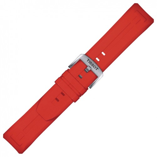 Correa silicona roja Tissot T-Touch Connect Solar 2021 T603044329 modelos T121420A 23mm