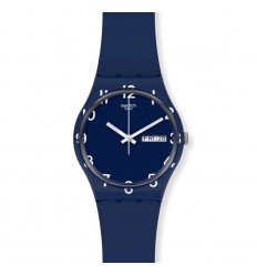 Swatch Original OVER BLUE GN726 watch in blue and white with calendar