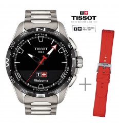 Bundle Offer Tissot T-Touch Connect Solar T1214204405100 + red strap