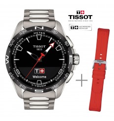 Pack Ahorro Tissot T-Touch Connect Solar titanio T1214204405100+correa roja