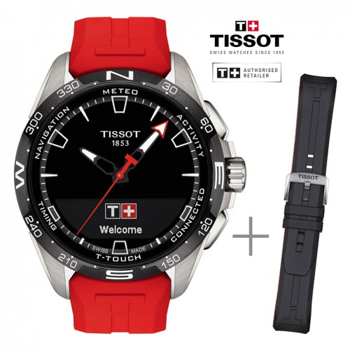 Bundle offer Tissot T-Touch Connect Solar T1214204705101+black strap