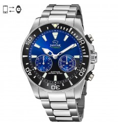 Reloj conectado Jaguar Connected Esfera negra y azul y bisel negro J888/6
