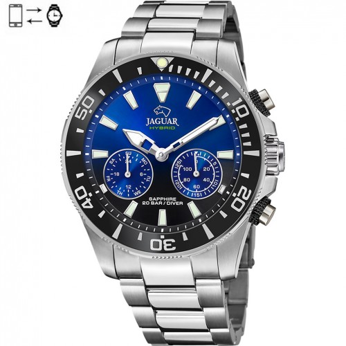 Reloj conectado Jaguar Hybrid Esfera negra y azul y bisel negro J888/6