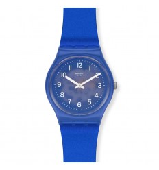 Swatch Monthly Drops watch BLURRY BLUE GL124 color blue Silicone strap