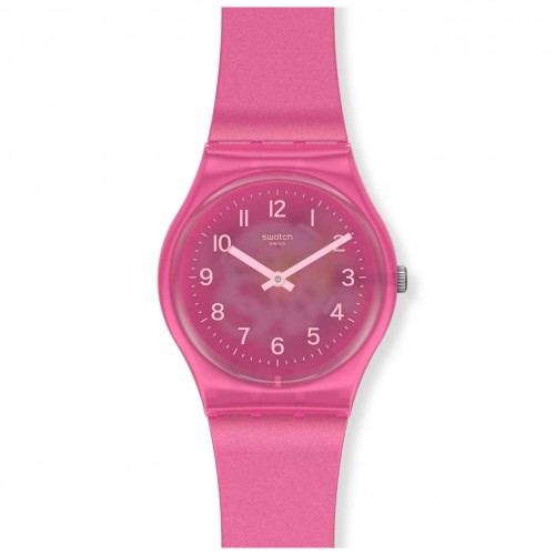 Swatch Monthly Drops watch BLURRY PINK GP170 pink color Silicone strap