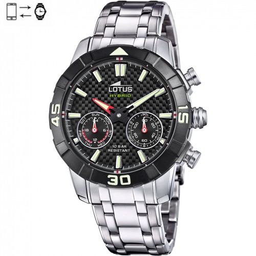 Reloj Lotus Hybrid conectado Acero Esfera y bisel negro 45mm 18810/2