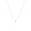 Colgante oro blanco 18 quilates con cruz 10 diamantes talla brillante