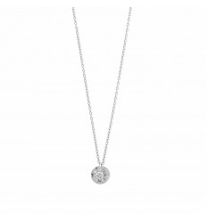 Penjoll circular en or blanc de 18 quirats 1 diamant talla brillant