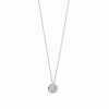 Colgante circular oro blanco 18 quilates 1 diamante talla brillante