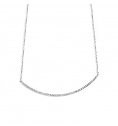 18 carat white gold necklace with 46 brilliant cut diamonds