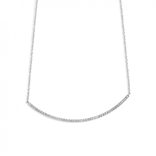 Collar en oro blanco 18 quilates con 39 diamantes talla brillante