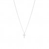 Colgante forma cruz oro blanco 18 quilates con 17 diamantes
