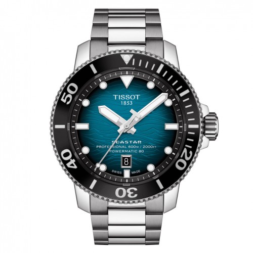 Tissot Seastar 2000 professional Powermatic 80 blau clar T1206071104100