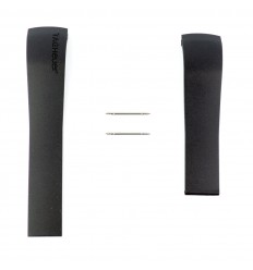 Black rubber strap TAG Heuer Monaco Genuine FT6005 22mm