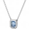 Collar Swarovski Millenia circonita octogonal azul baño rodio 5614926
