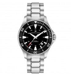 Hamilton Khaki Navy Scuba automatic watch steel black dial H82335131