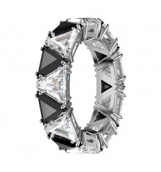 Millenia Swarovski triangle cut ring black Rhodium plated 5620672