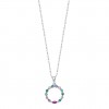 Lotus Silver necklace LP3246-1/1 in sterling silver and colour zircons