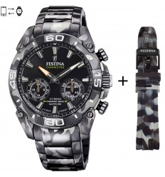 Festina Chrono Bike connected camouflage watch F20545/1 steel bracelet