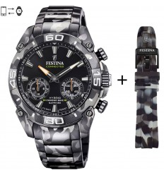 Reloj Festina Chrono Bike conectado camuflaje F20545/1 brazalete acero
