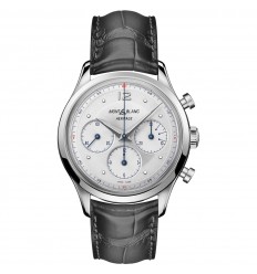 Montblanc Heritage Automatic chrono watch 128670 grey leather strap