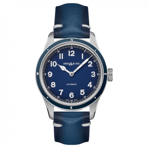 Rellotge Montblanc Automàtic 1858 color blau 40mm corretja pell blava