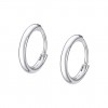 Pendientes hombre Lotus Style en acero color plateado LS2174-4/1