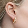 Hoop Swarovski Dextera earrings white crystal gold plated 5626084