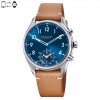 Kronaby Apex Connected Watch 43mm Blue Dial Light Brown Leather Strap S3761/2