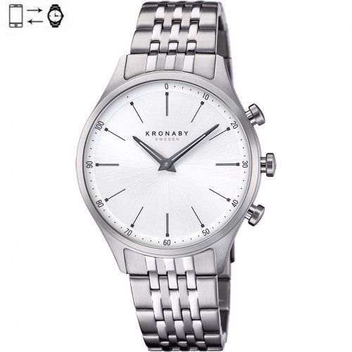 Rellotge connectat Kronaby Sekel 41mm acer esfera blanca S3777/1