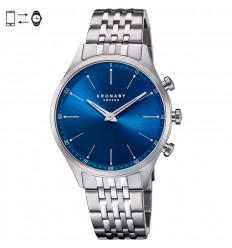 Kronaby Sekel connected watch 41mm steel bracelet blue dial S3777/2