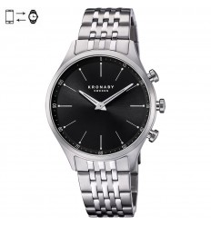 Kronaby Sekel connected watch 41mm steel bracelet black dial S3777/3