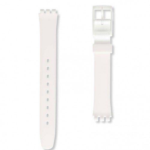 White plastic watch strap Swatch Lady White Glossy ALW001 12mm