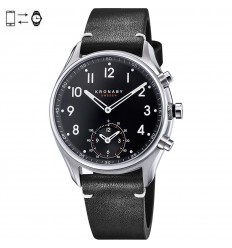 Kronaby Apex connected watch 43mm black leather black dial S1399/1