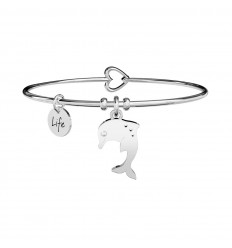 Dolphin and heart Kidult bracelet animal planet in steel ES231562