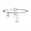 Kidult animal planet bracelet in steel with dolphin and heart ES231562